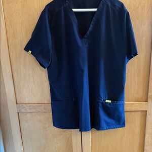 Figs Navy Blue Women's Scrub Top